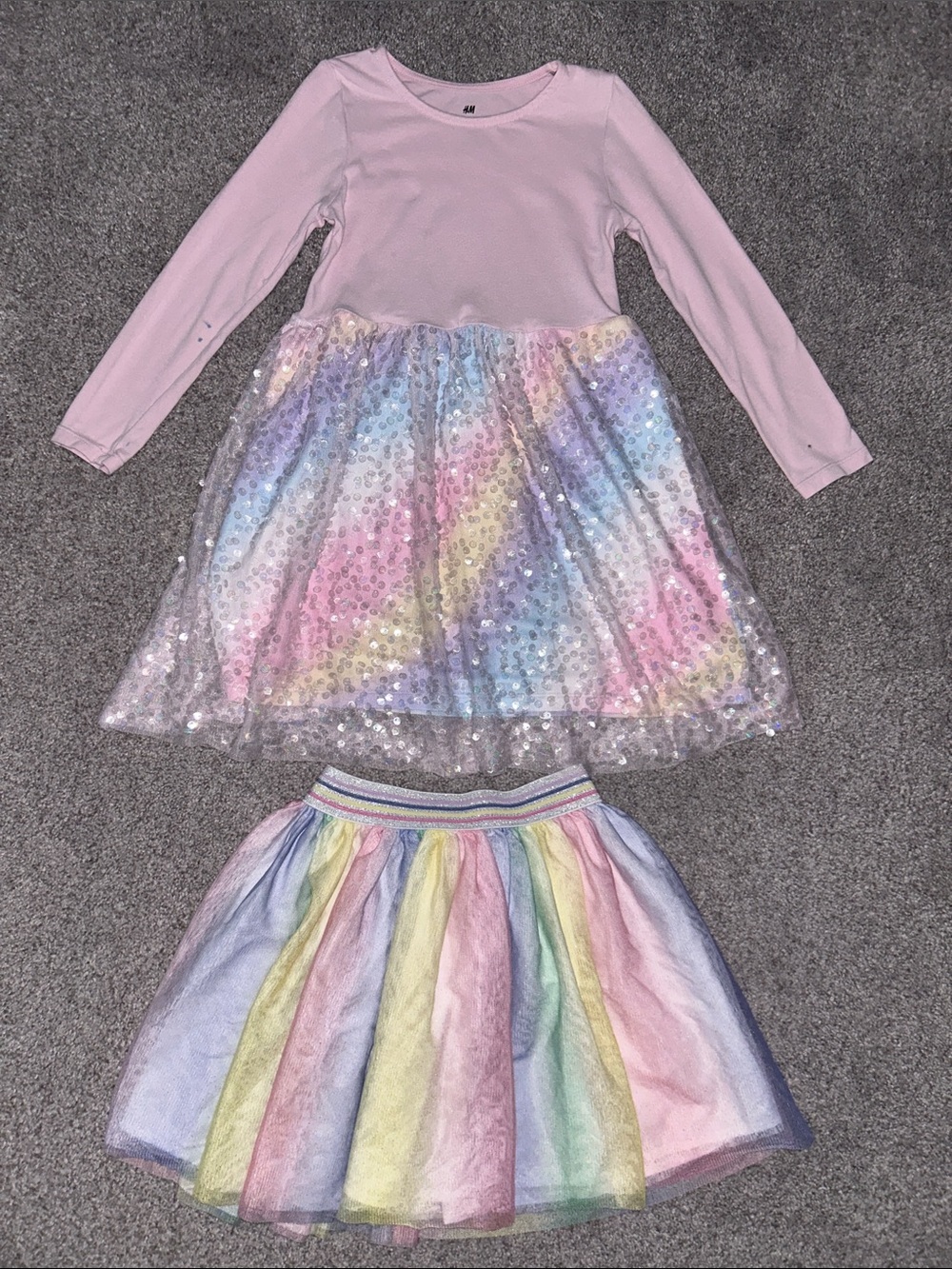 H & M Girls’ (5/6) Rainbow Dress & Skirt